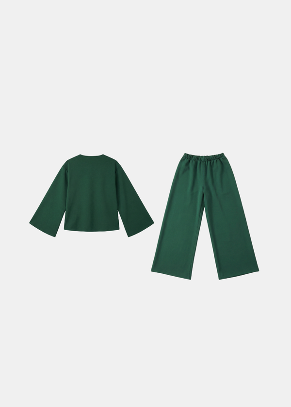 Boat Neck Belted Set