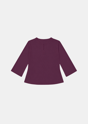Cotton Linen Button Blouse – Plum