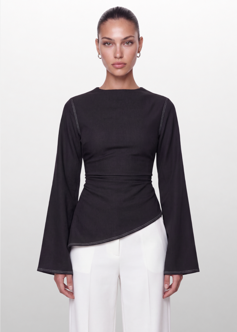 Denim Asymmetric Black