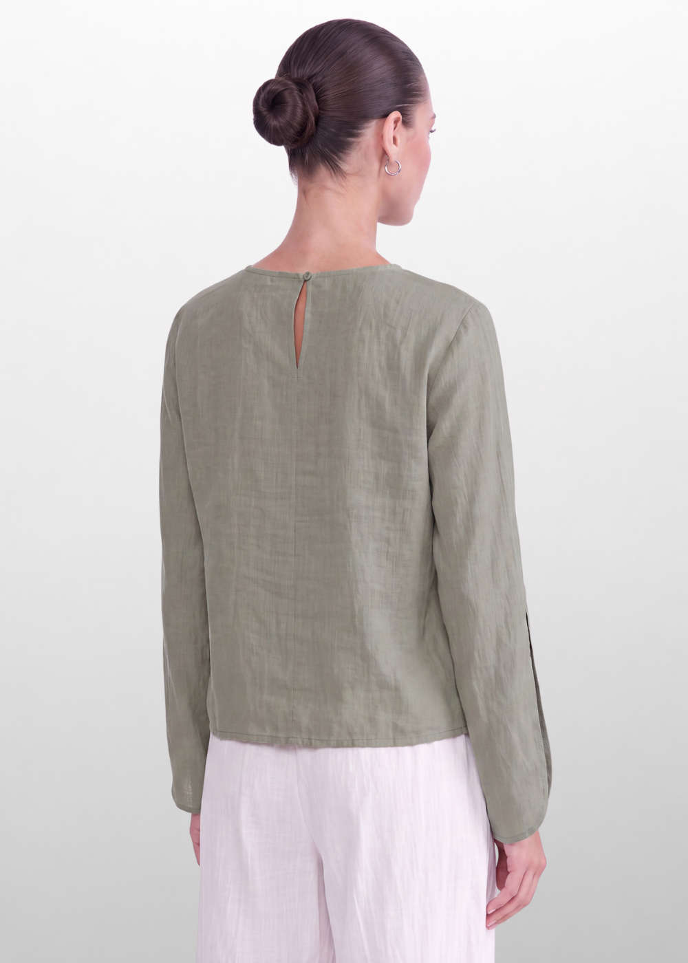 Slit Sleeve Blouse - Taupe