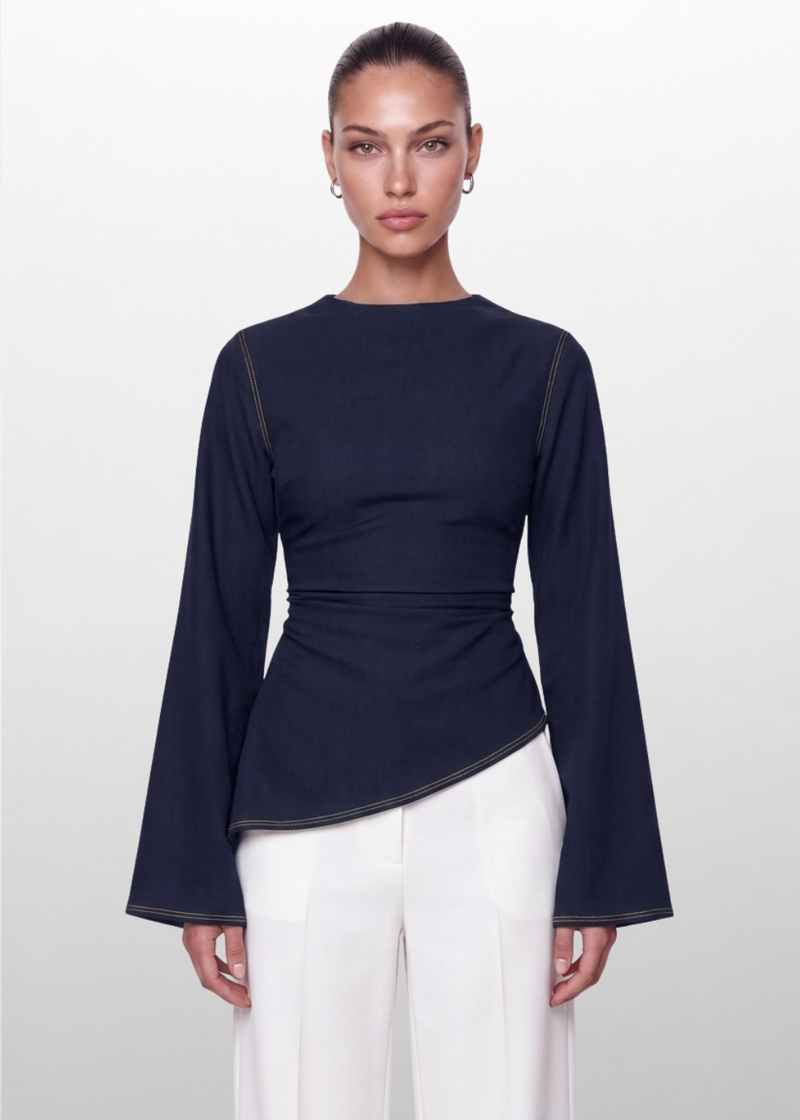 Denim Asymmetric Blue