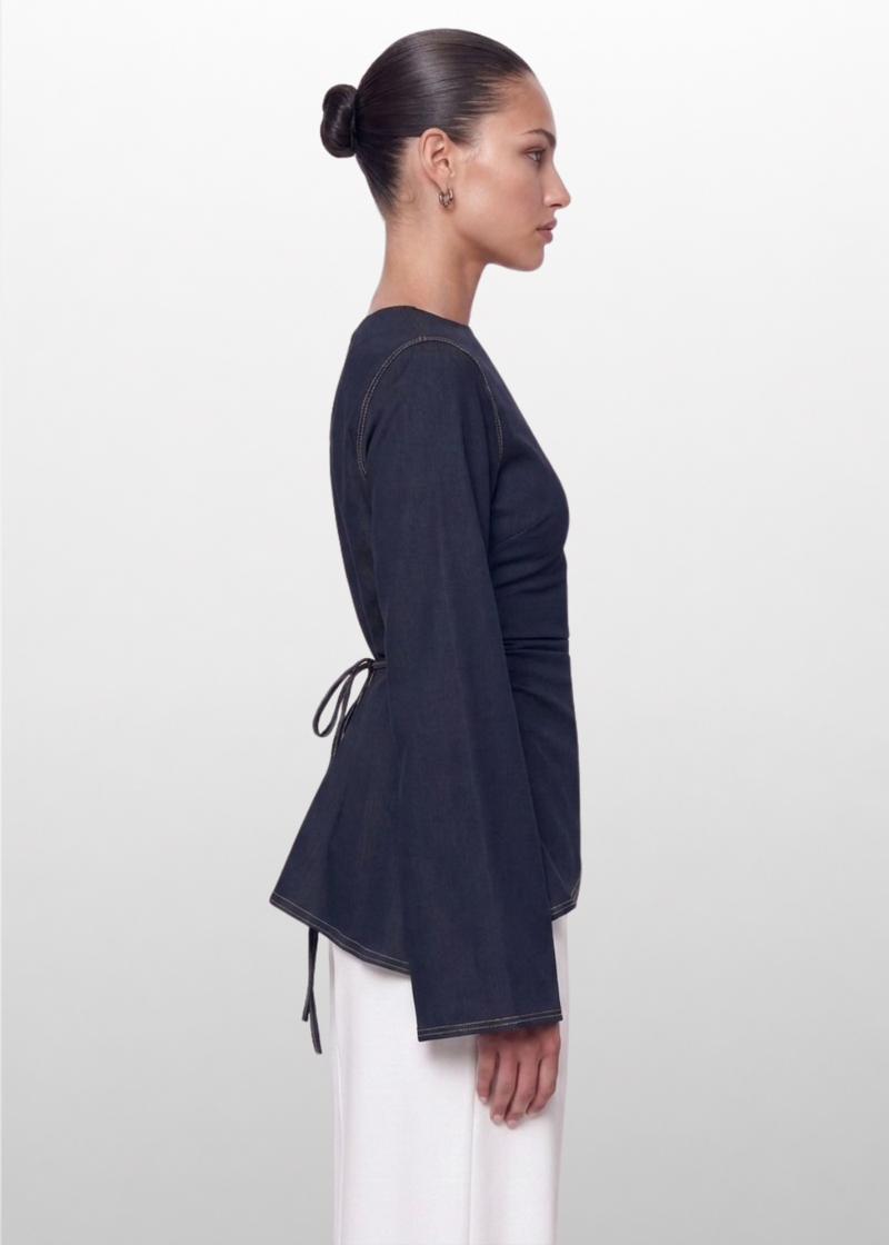 Denim Asymmetric Blue