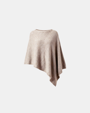 Asymmetrical Knitted Cape Poncho