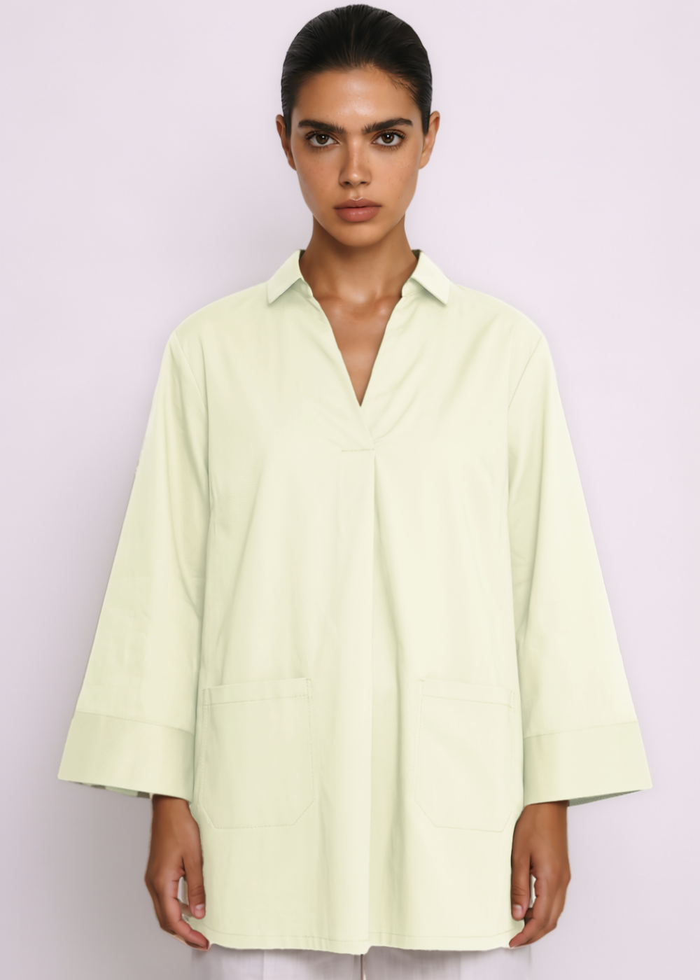 Collared Blouse Chocolate Yellow