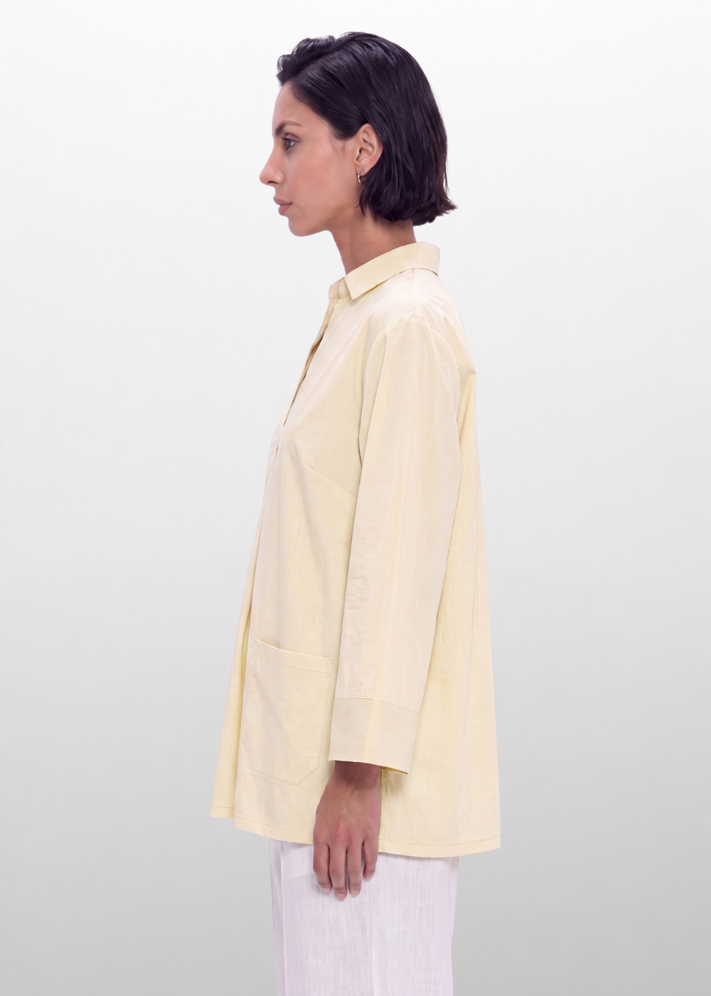 Collared Relaxed Blouse Yellow