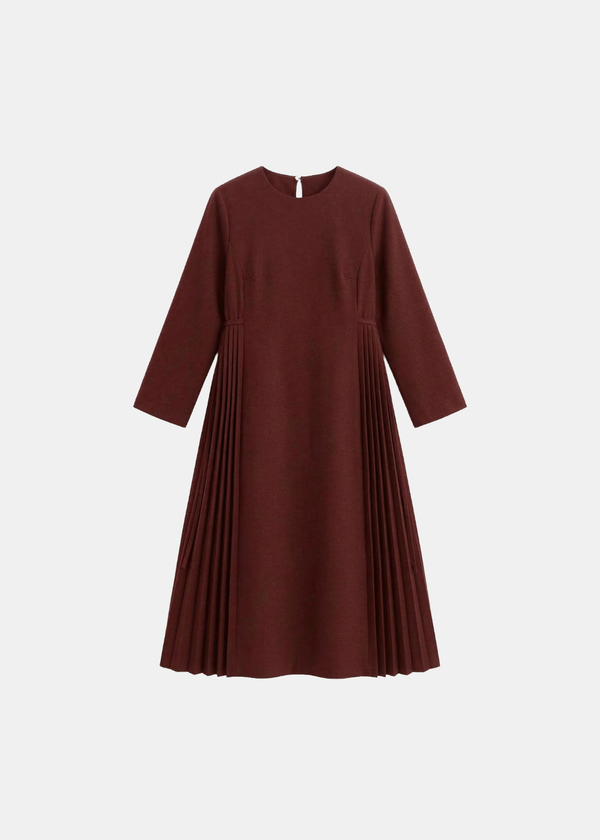 Pleated Side Maxi Dress