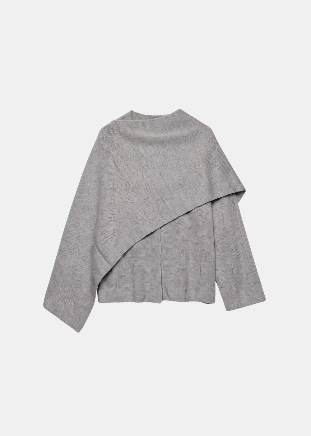 Knitted Cape Jacket Grey