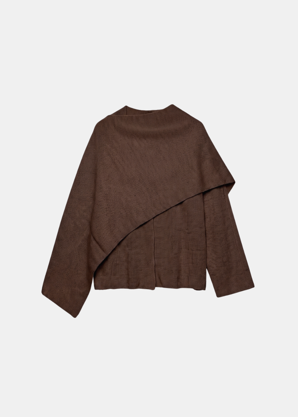Knitted Cape Jacket Chocolate