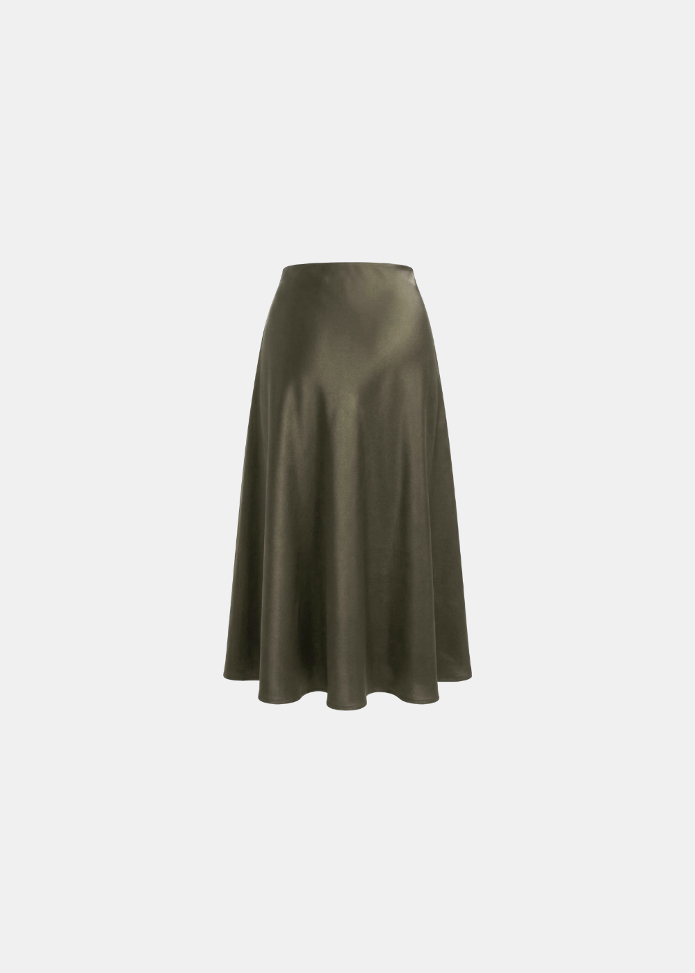 Flared Maxi Satin Skirt