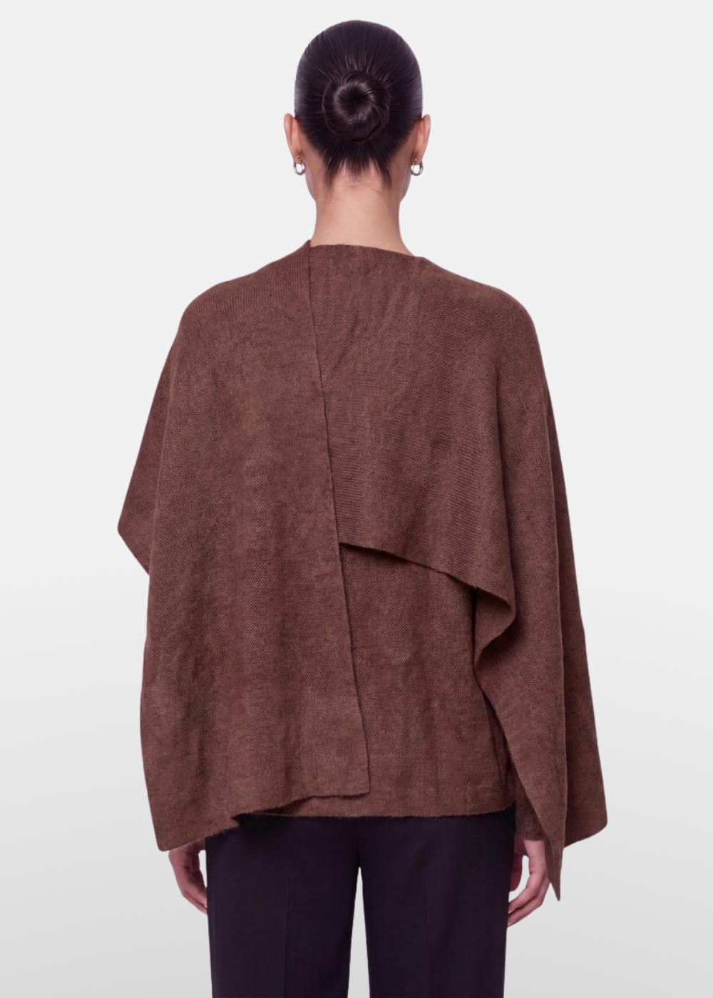 Knitted Cape Jacket Chocolate