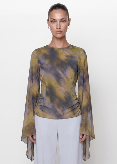 Marble Print Blouse