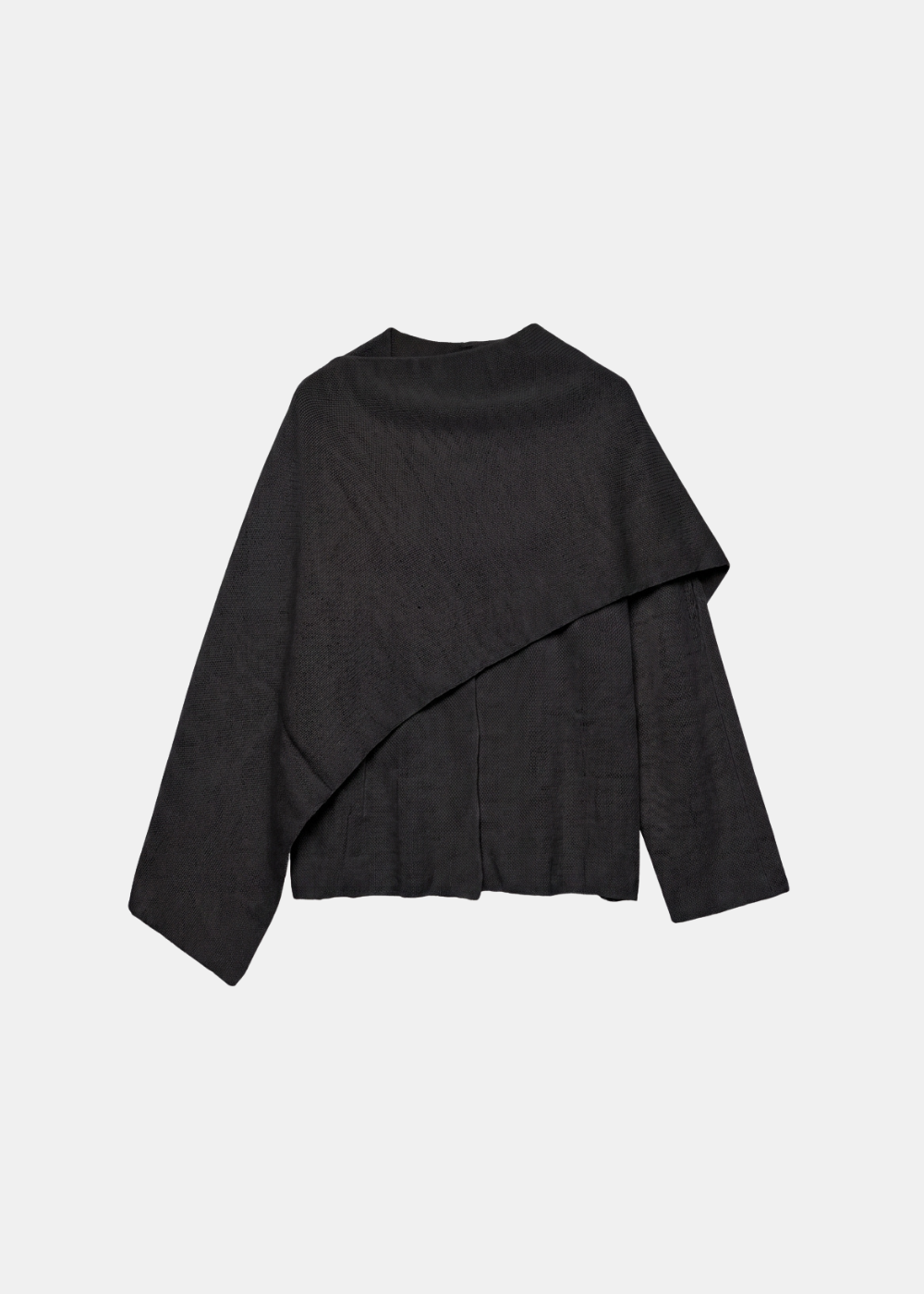 Knitted Cape Jacket Black