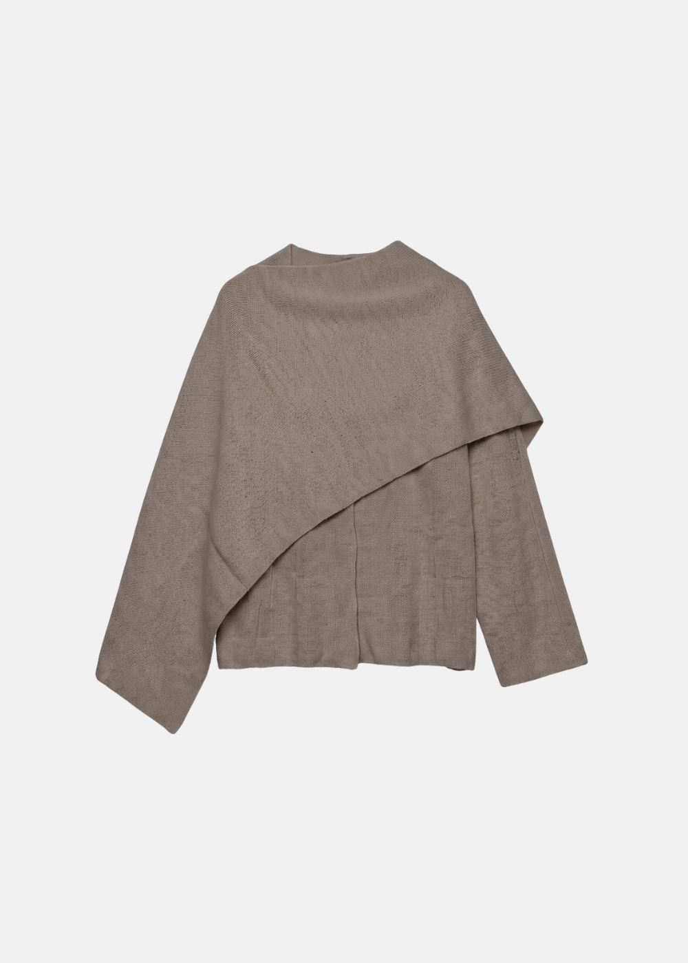 Knitted Cape Jacket Taupe
