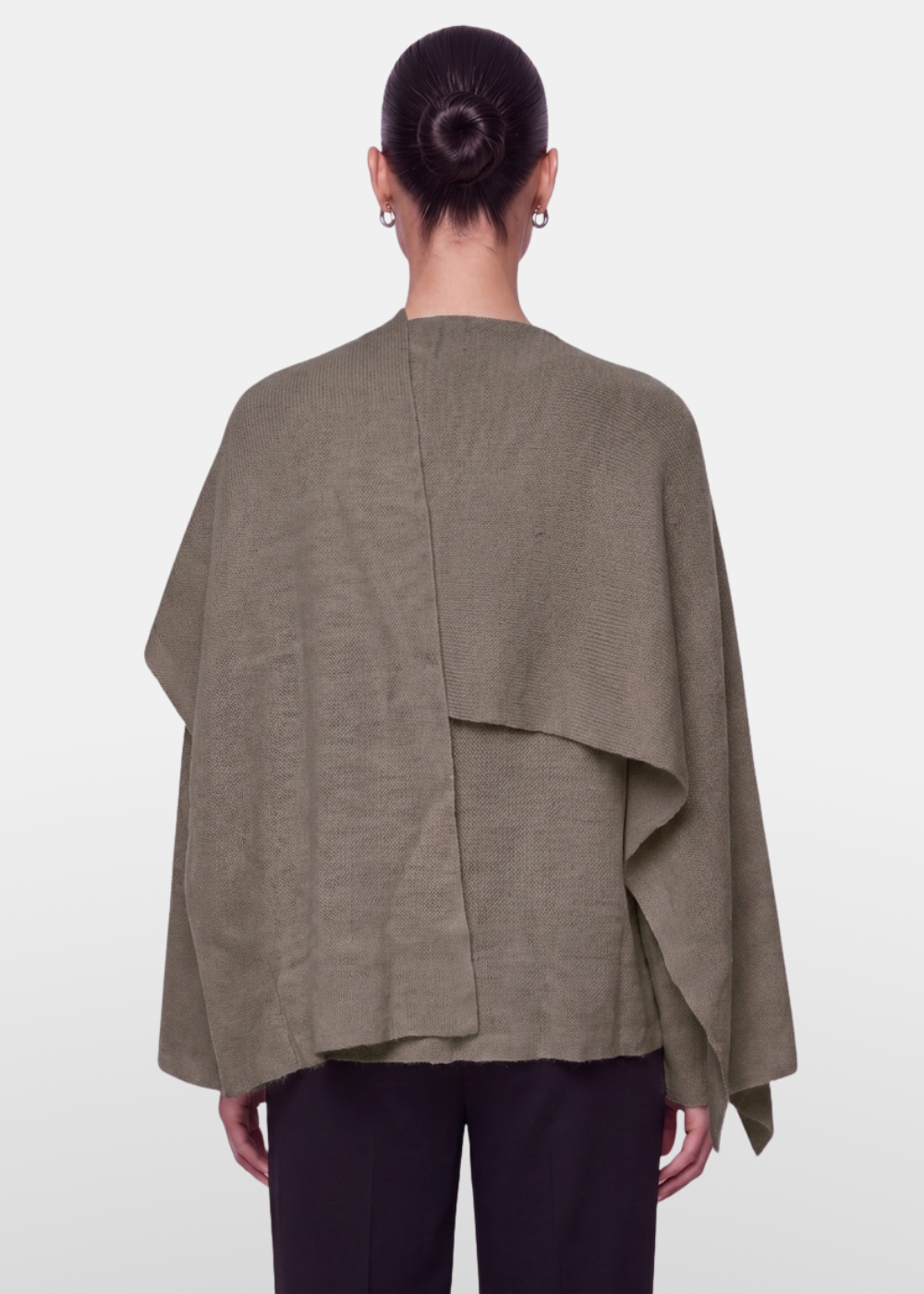 Knitted Cape Jacket Taupe