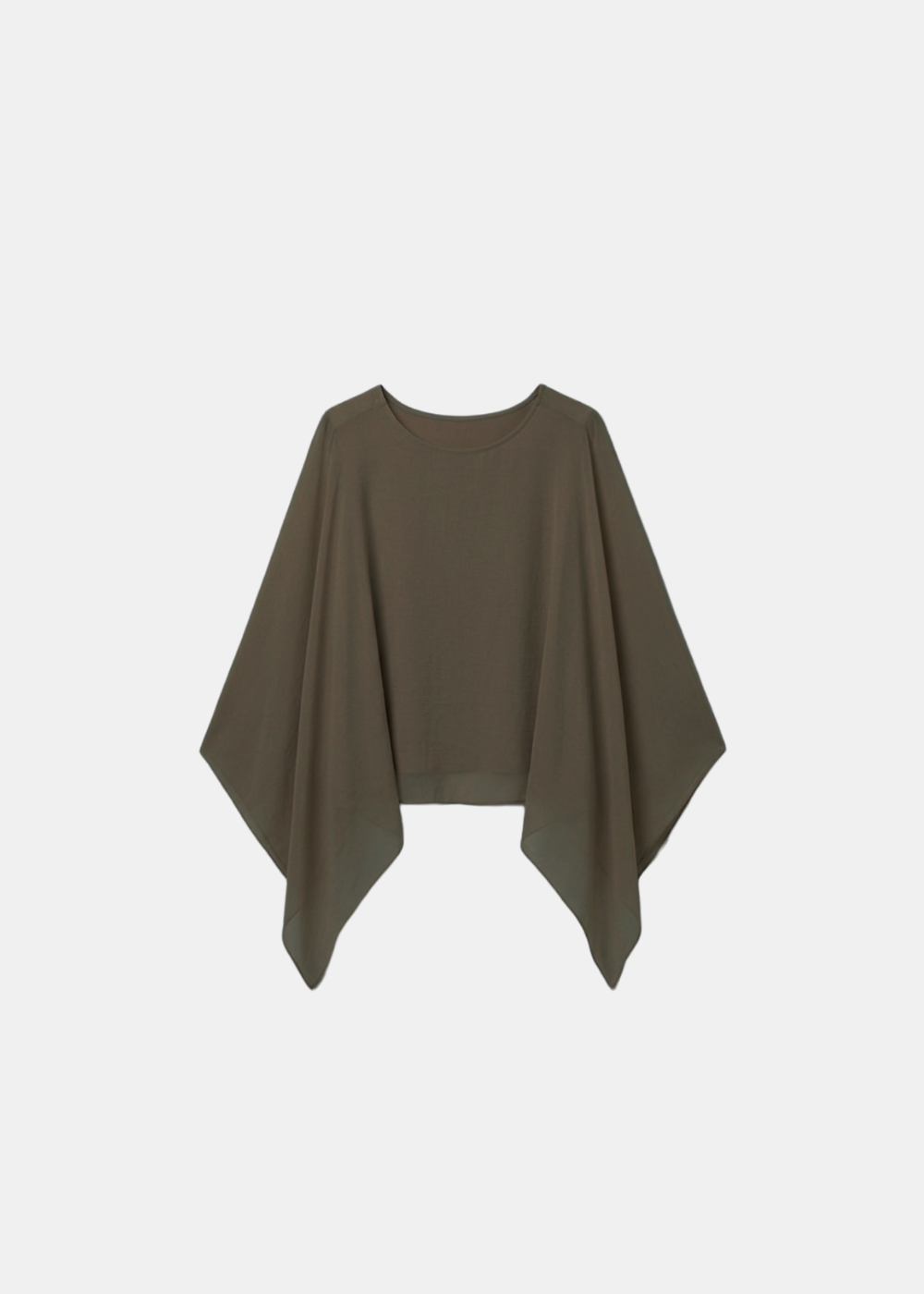 Silk Batwing Blouse Chocolate