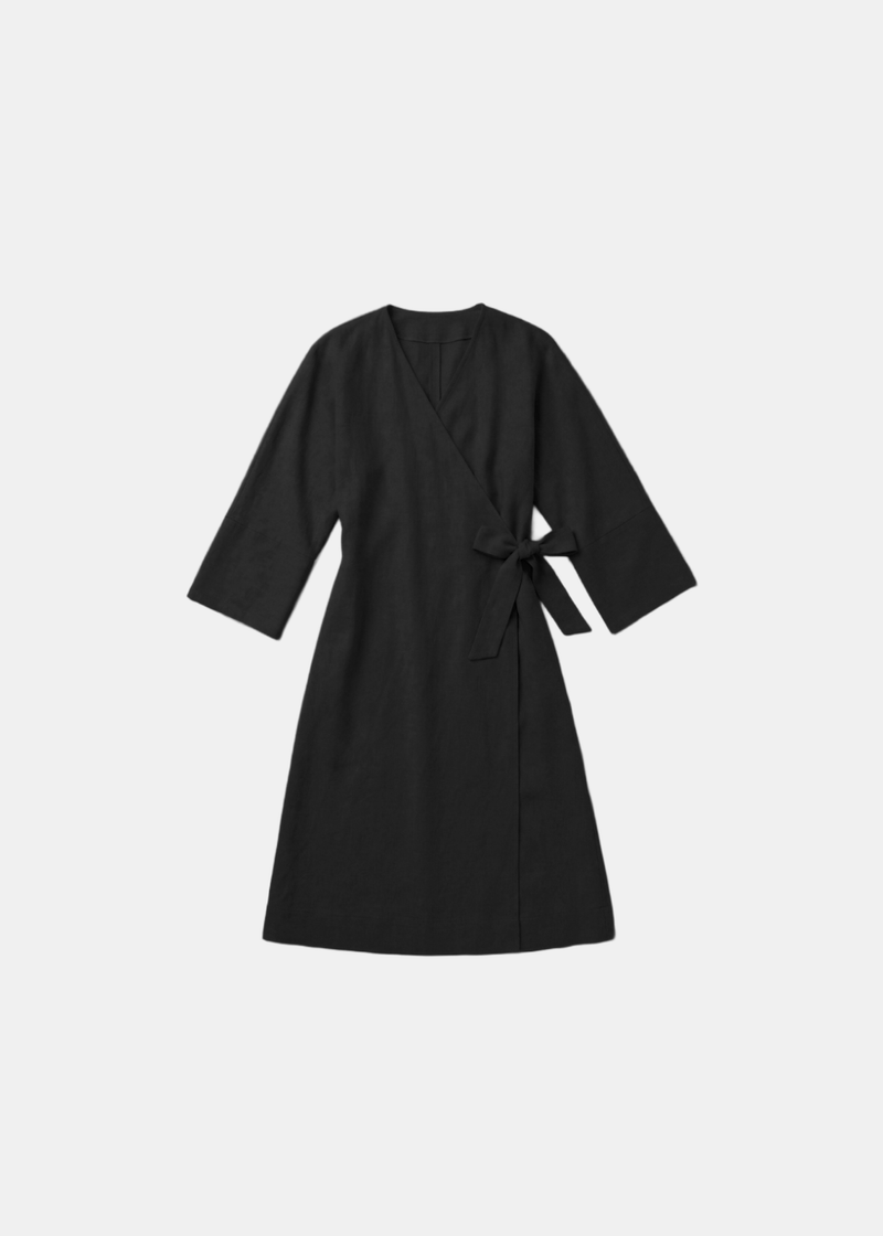 Long Sleeve Wrap Dress
