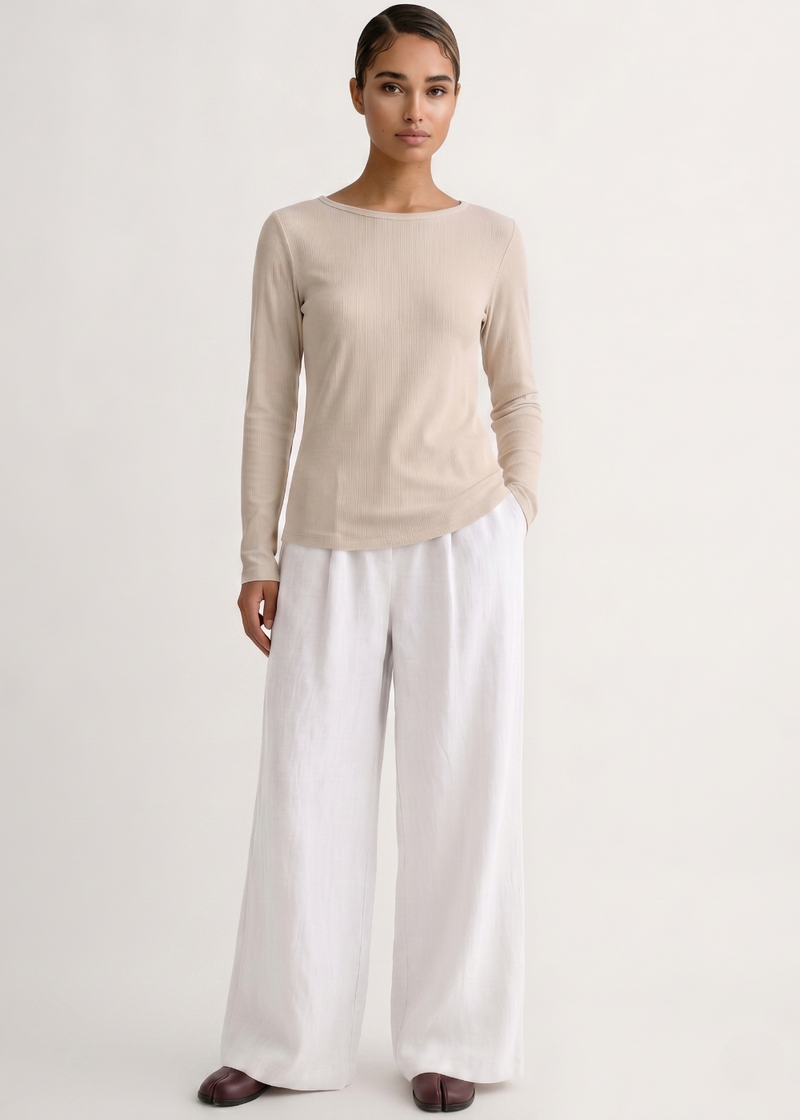 Linen Trousers - White