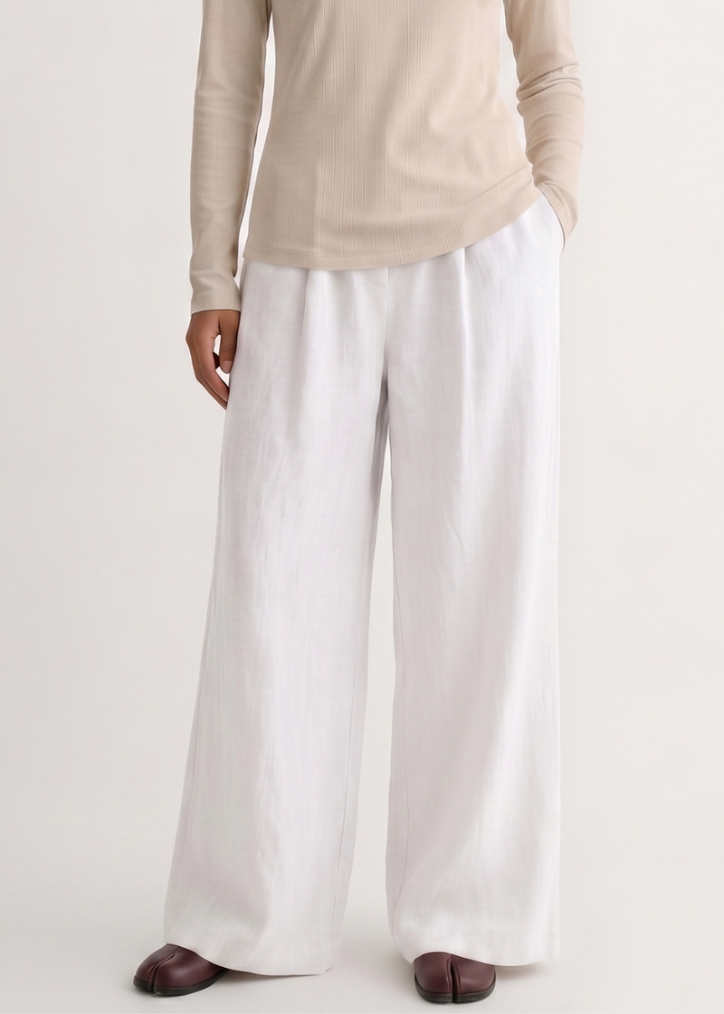 Linen Trousers - White