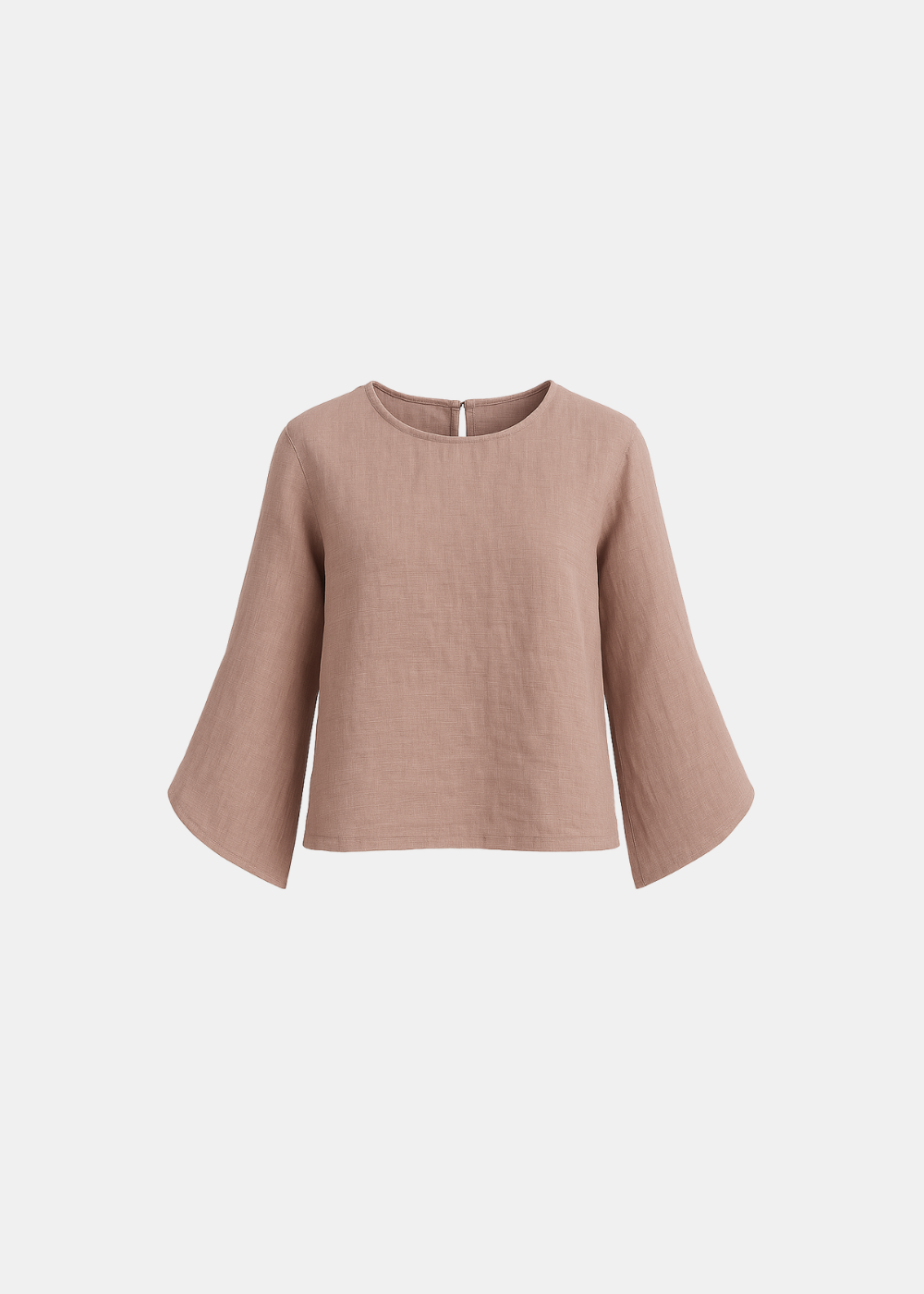 Slit Sleeve Blouse - Dusty Pink