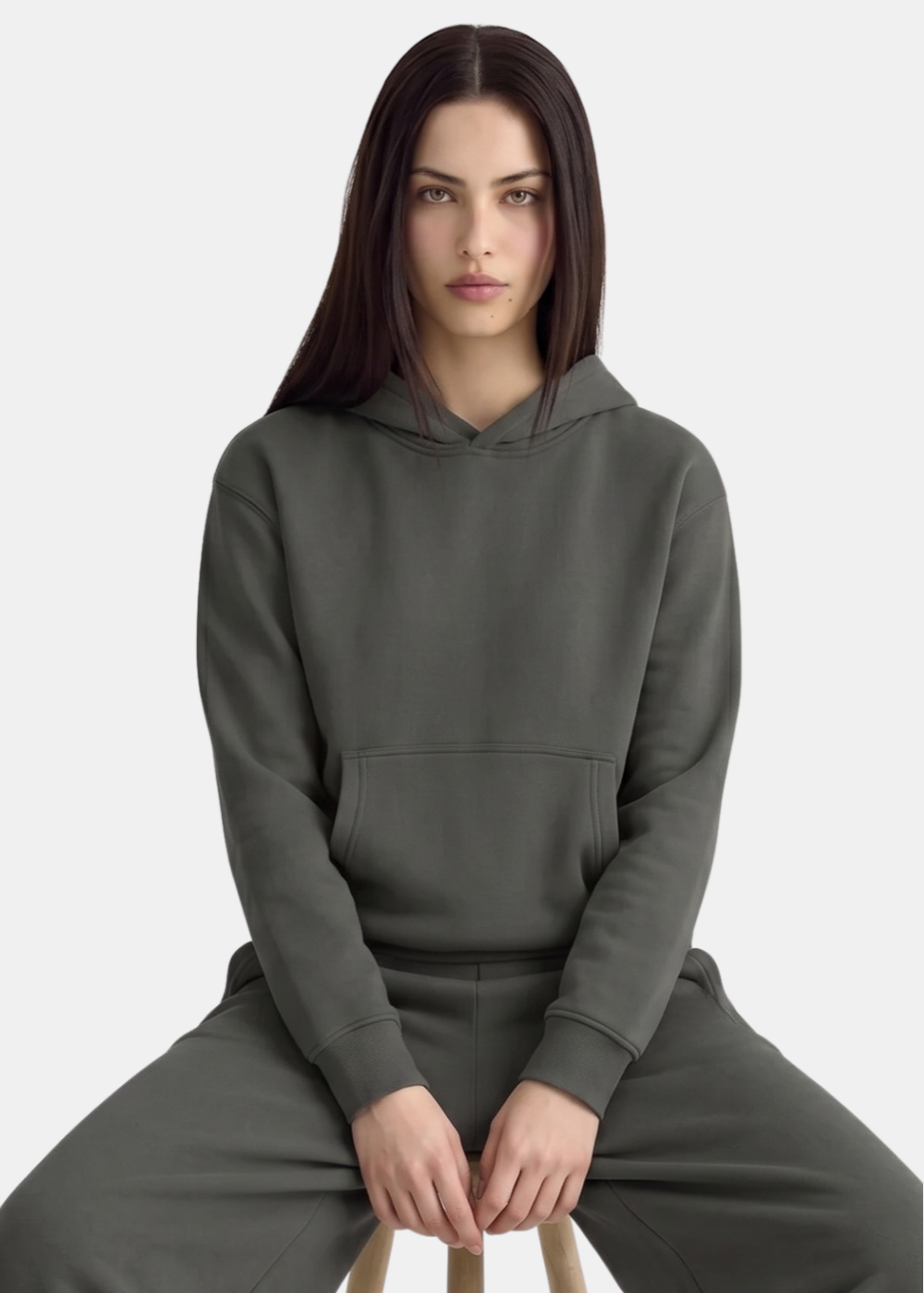 grey — model wearing pullover