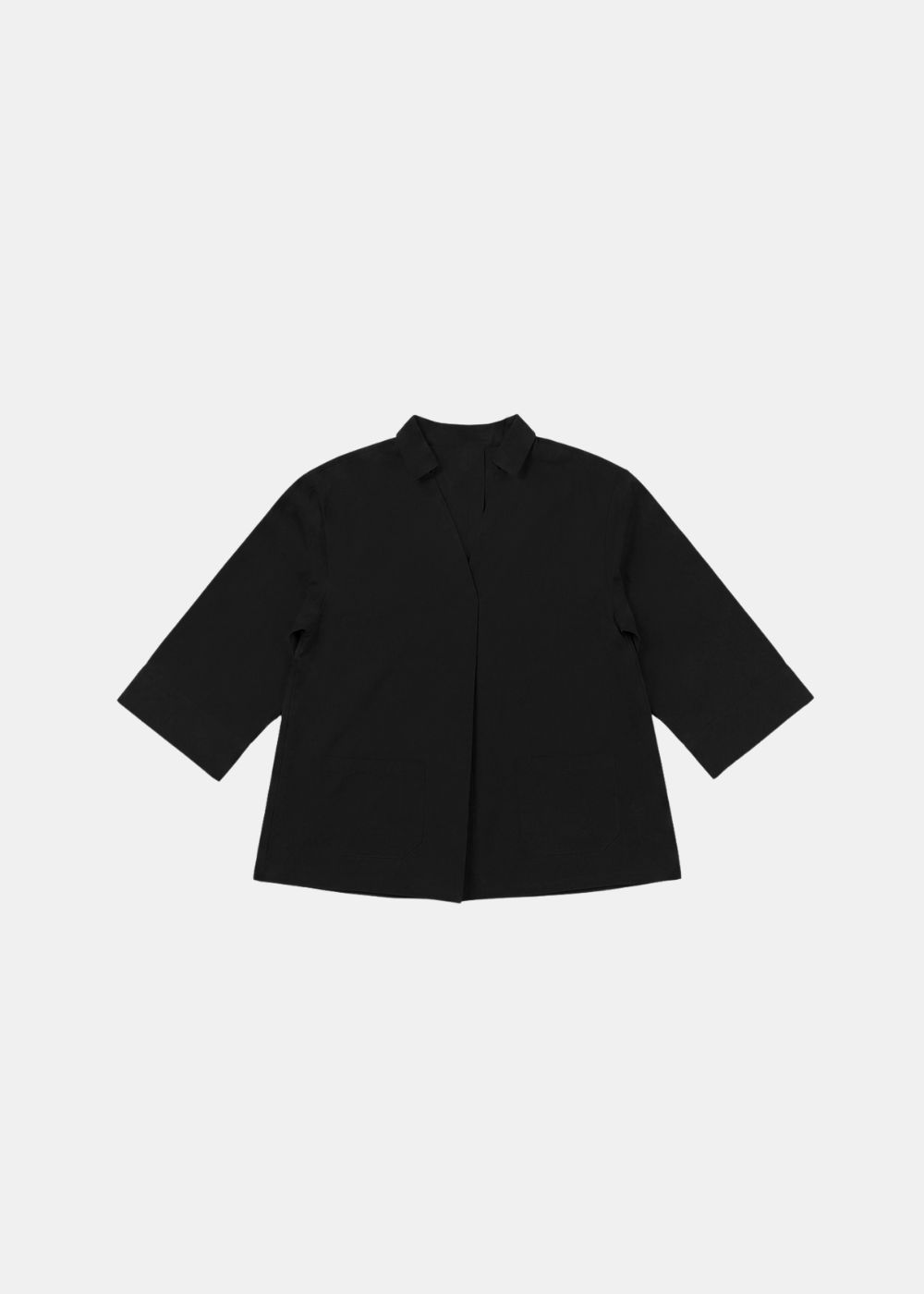 Cotton Relaxed Collared Blouse