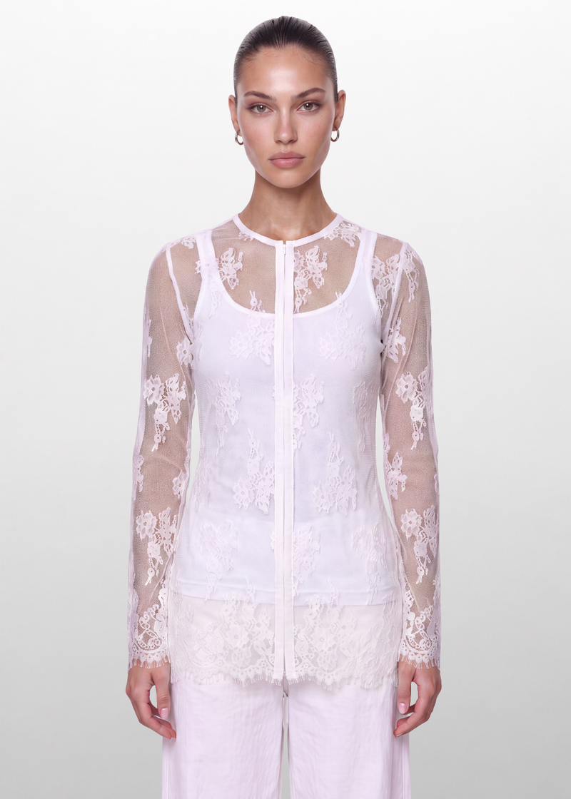 LACE BLOUSE WHITE