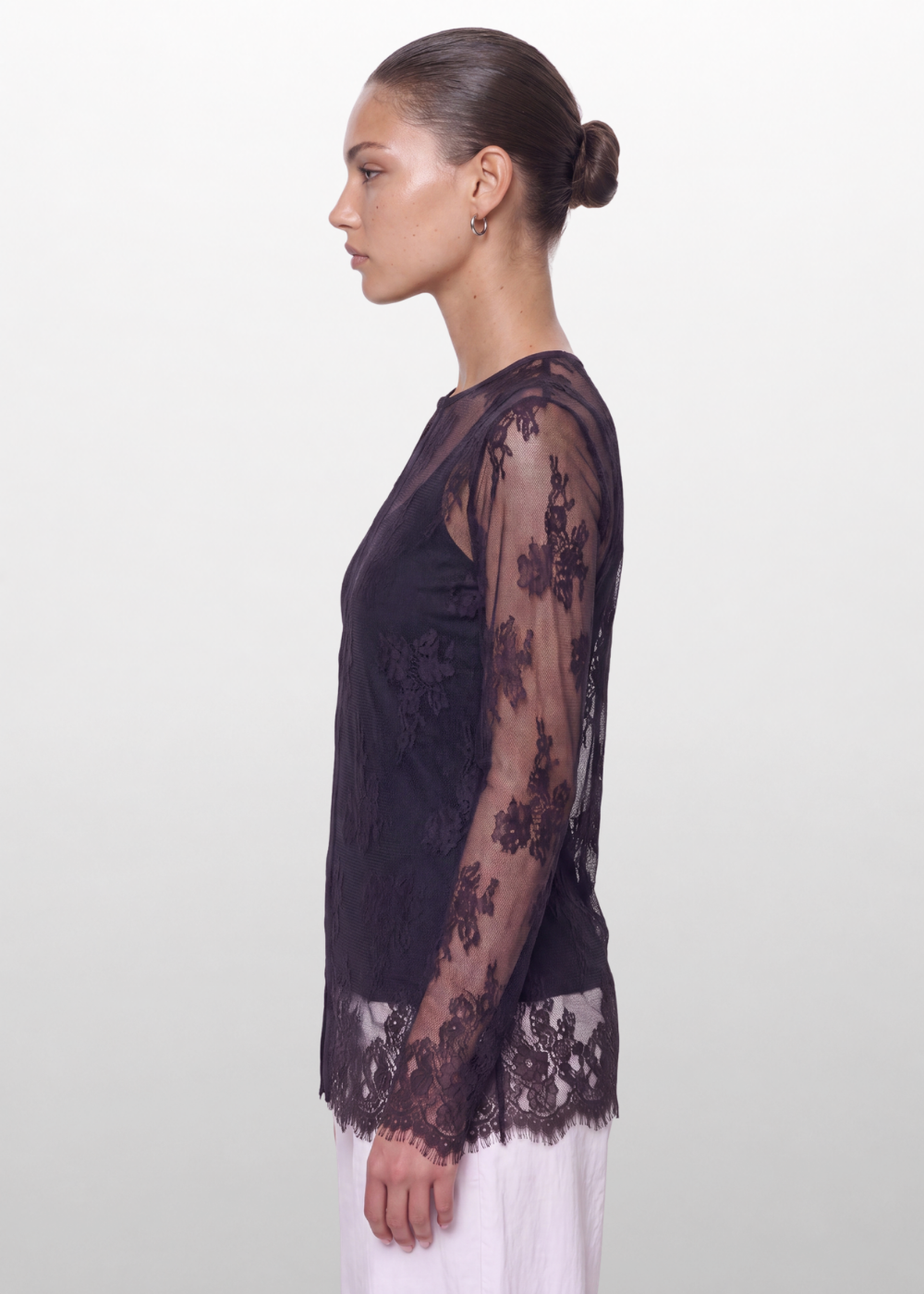 LACE BLOUSE BLACK