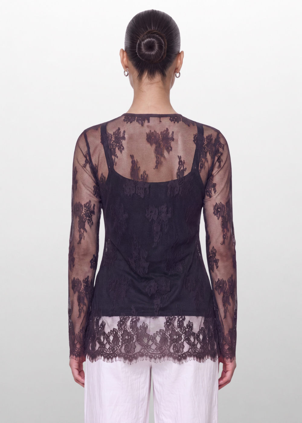 LACE BLOUSE BLACK