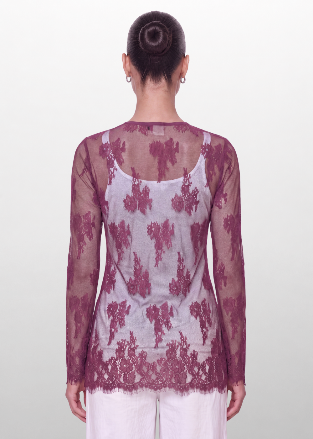 LACE BLOUSE WINE