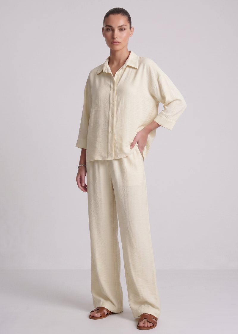 3_4Sleeve_Linen_Feel_Set_Beige