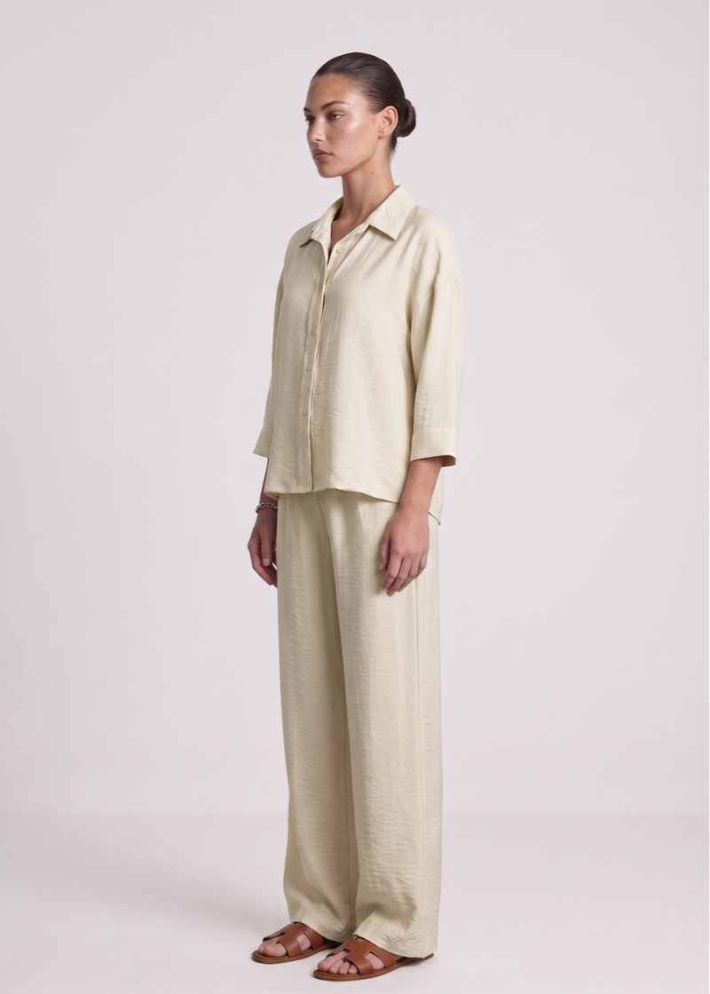 3_4Sleeve_Linen_Feel_Set_Beige