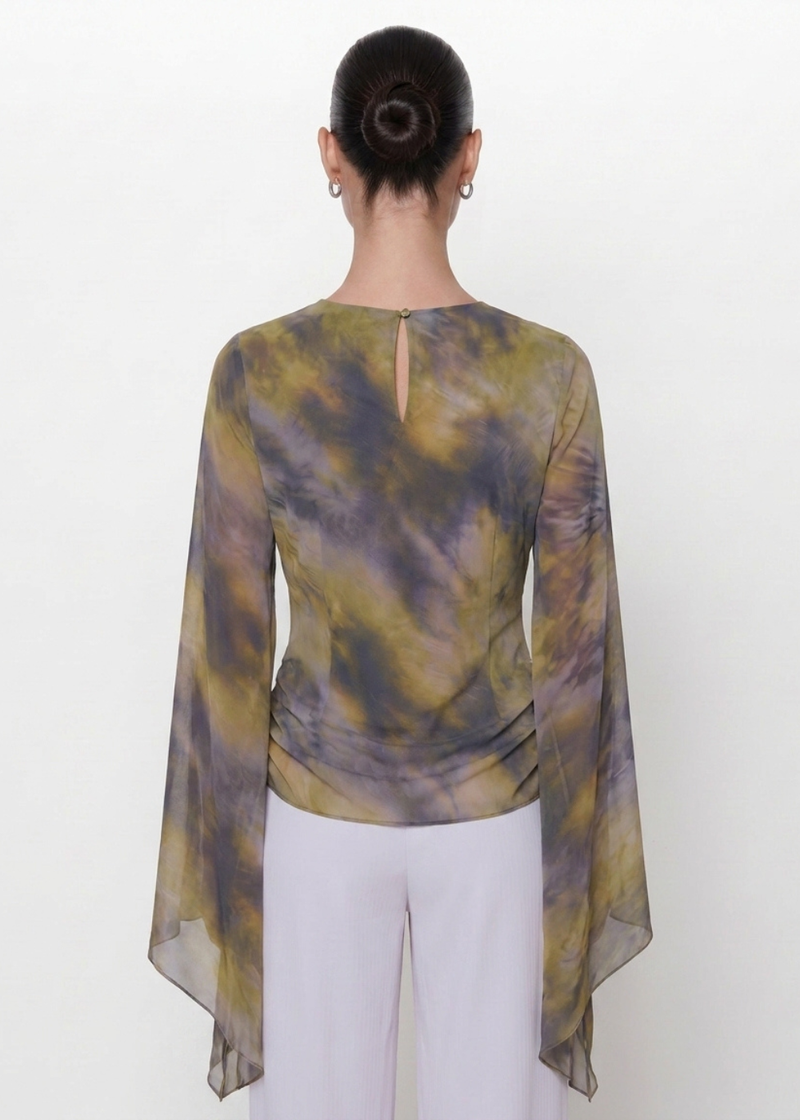 Marble Print Blouse