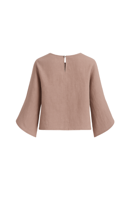 Slit Sleeve Blouse - Dusty Pink