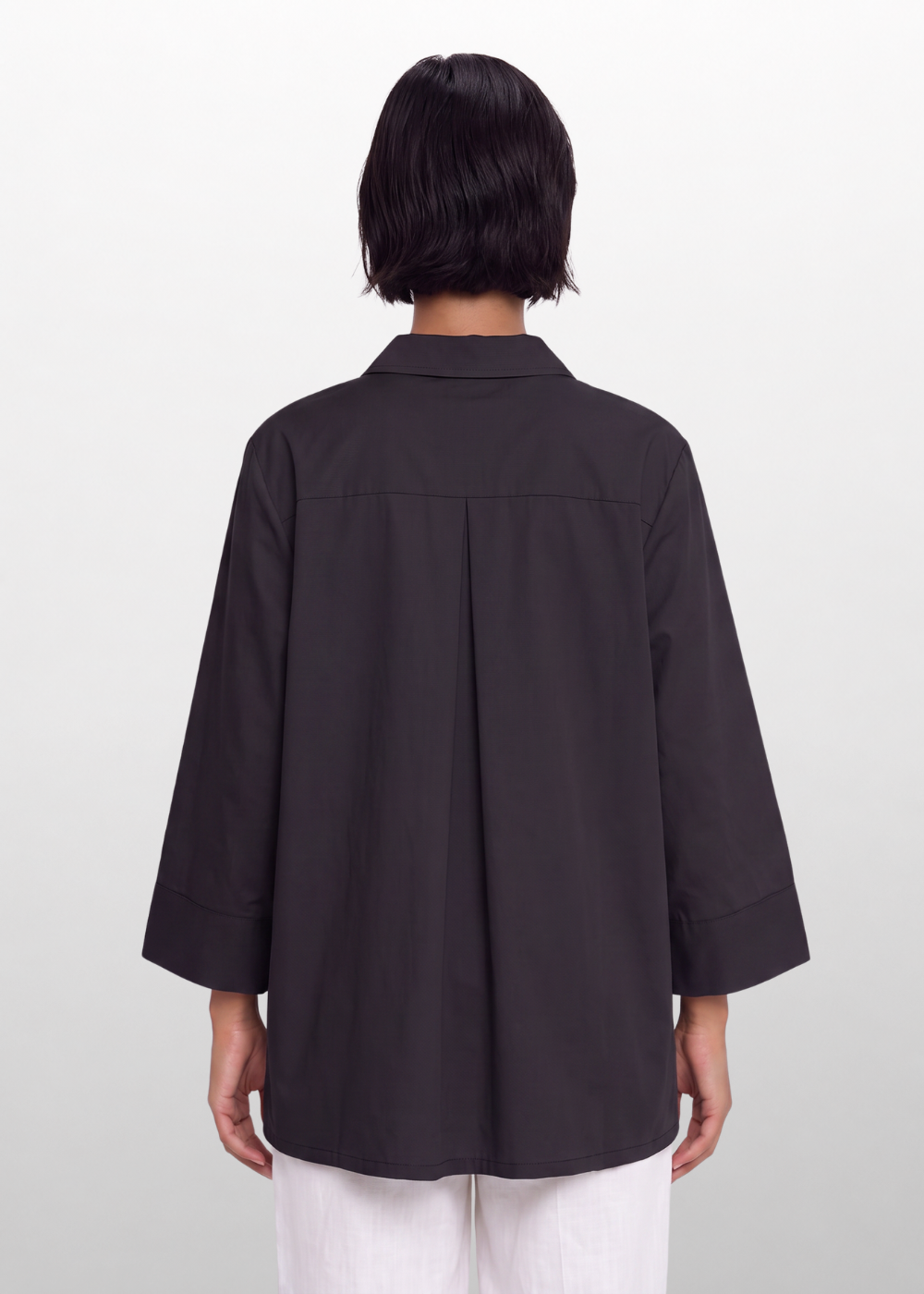 Collared Relaxed Blouse Black