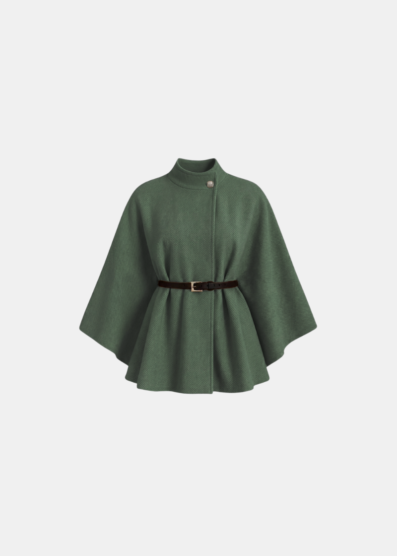 Veste cape avec ceinture
