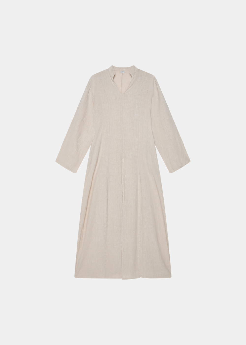 Linen Slit Dress - Beige emlavish Linen Slit Dress - Beige emlavish
