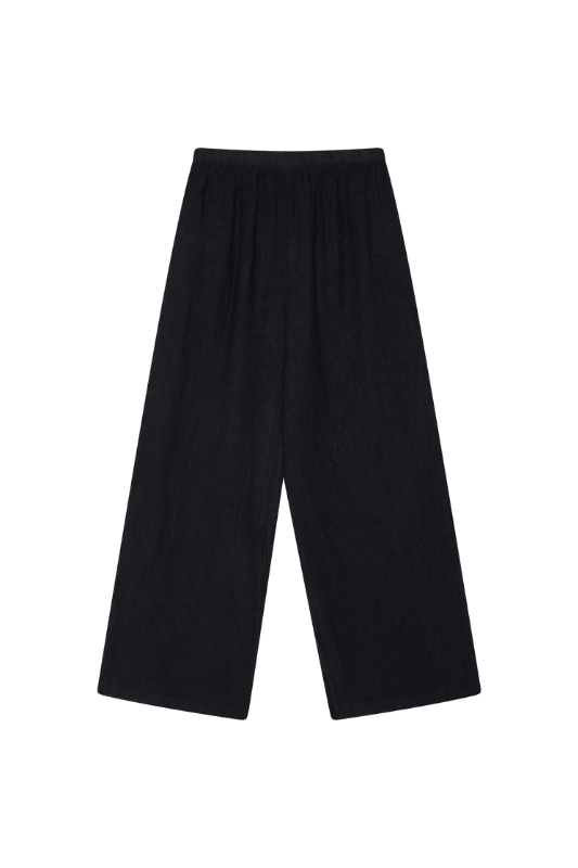 Linen Trousers - Black