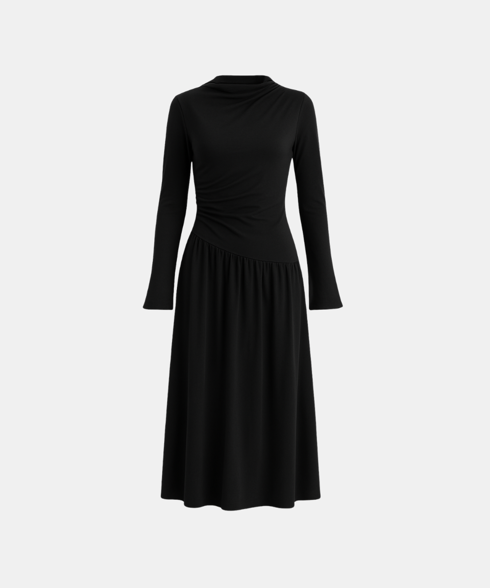 Ruched Asymmetrical Dress