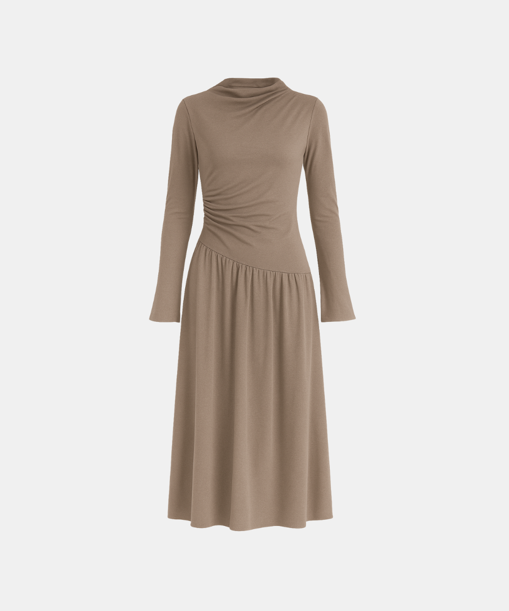 Ruched Asymmetrical Dress