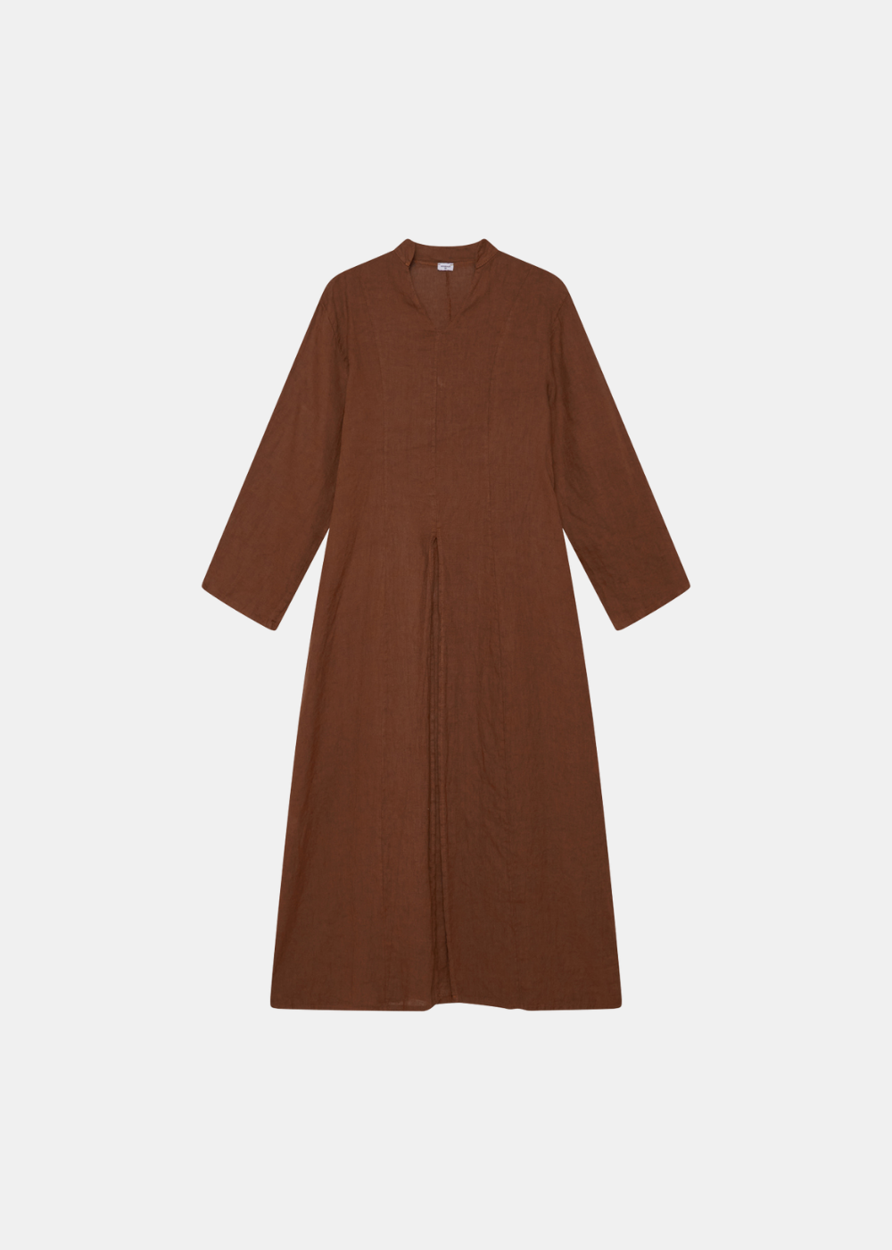 Linen Slit Dress- Burnt Orange