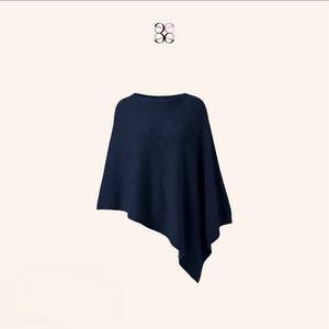 emlavish Asymmetrical Knitted Cape Poncho