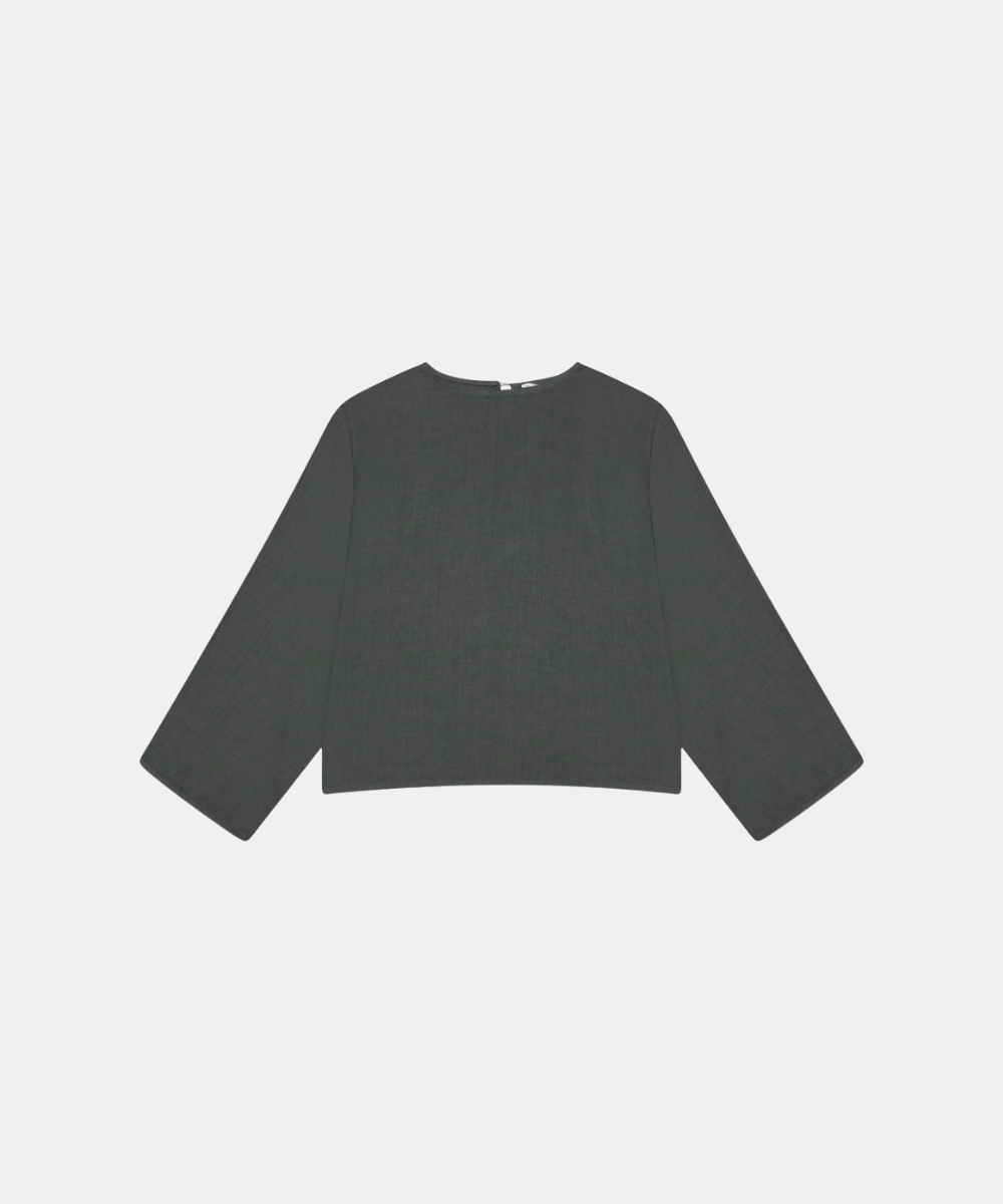 Slit Sleeve Blouse - Fango