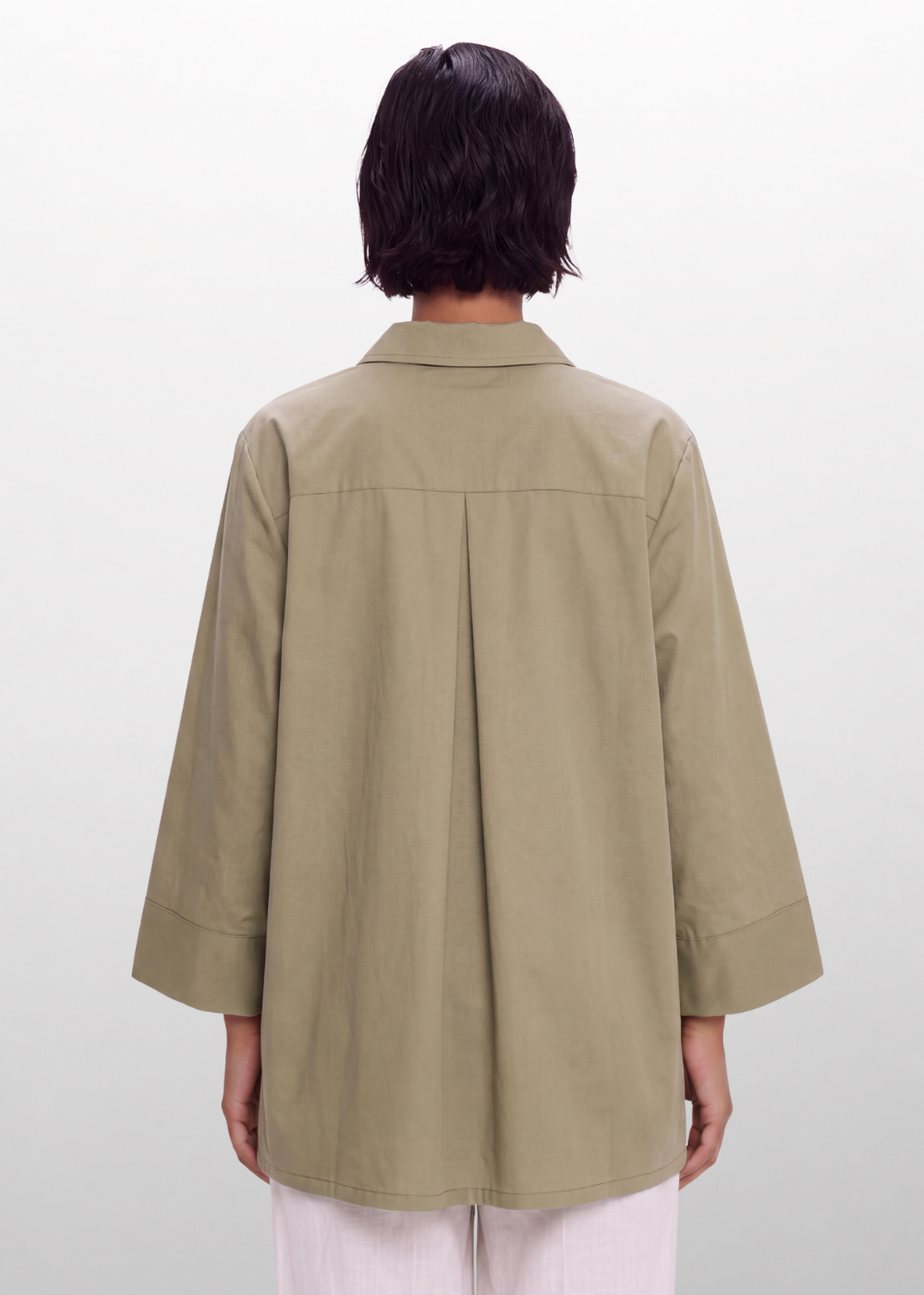 Collared Relaxed Blouse Olive