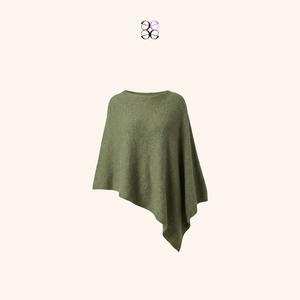 emlavish Asymmetrical Knitted Cape Poncho