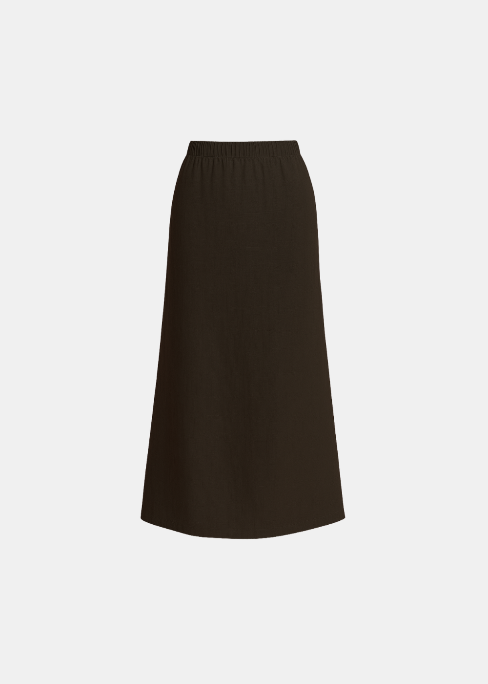 Linen Blend A-Line Maxi Skirt