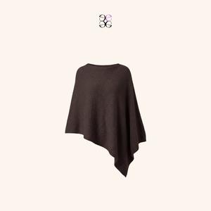 emlavish Asymmetrical Knitted Cape Poncho