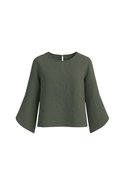 Slit Sleeve Blouse - Fango
