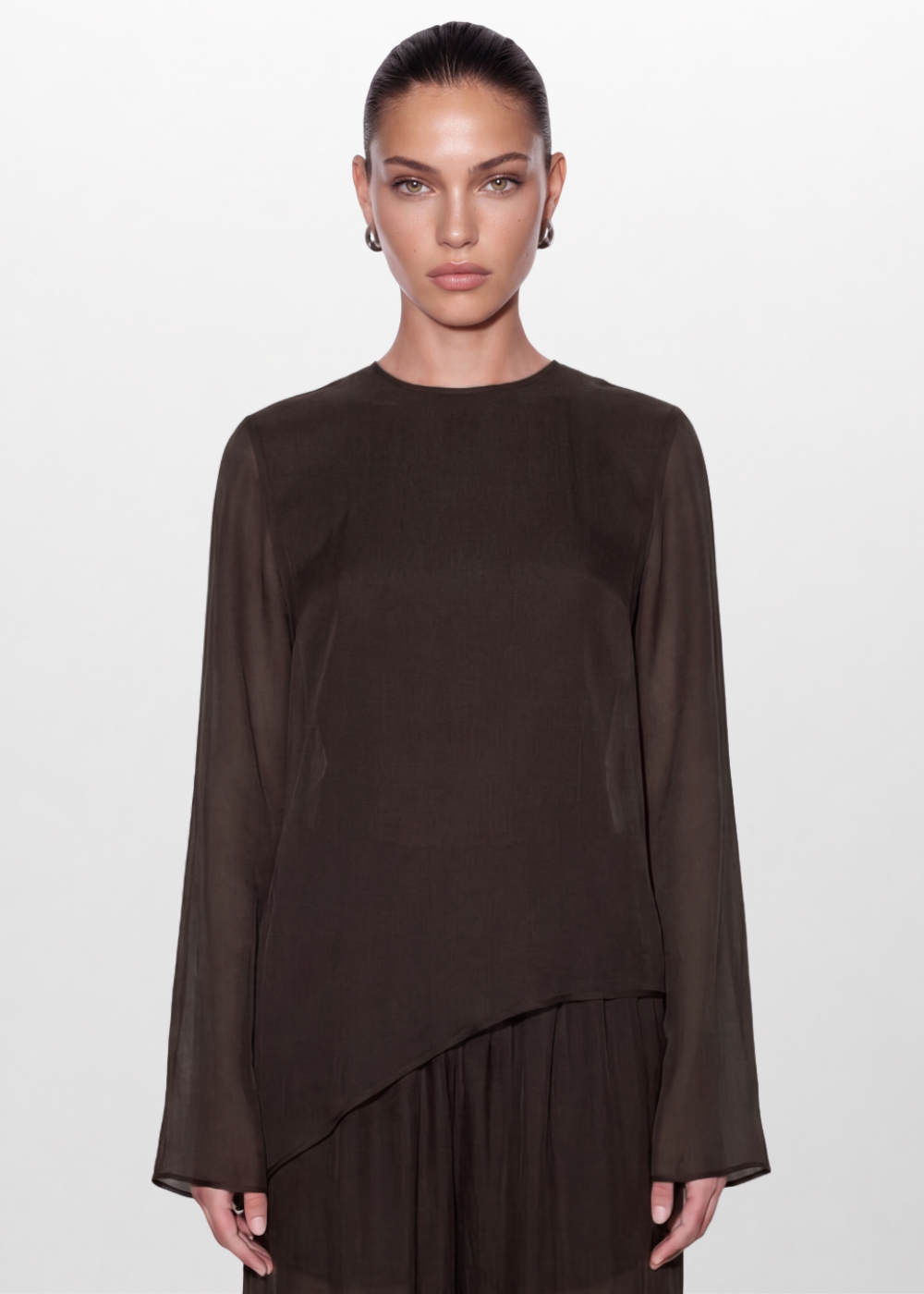 Asymmetric Silk Blouse