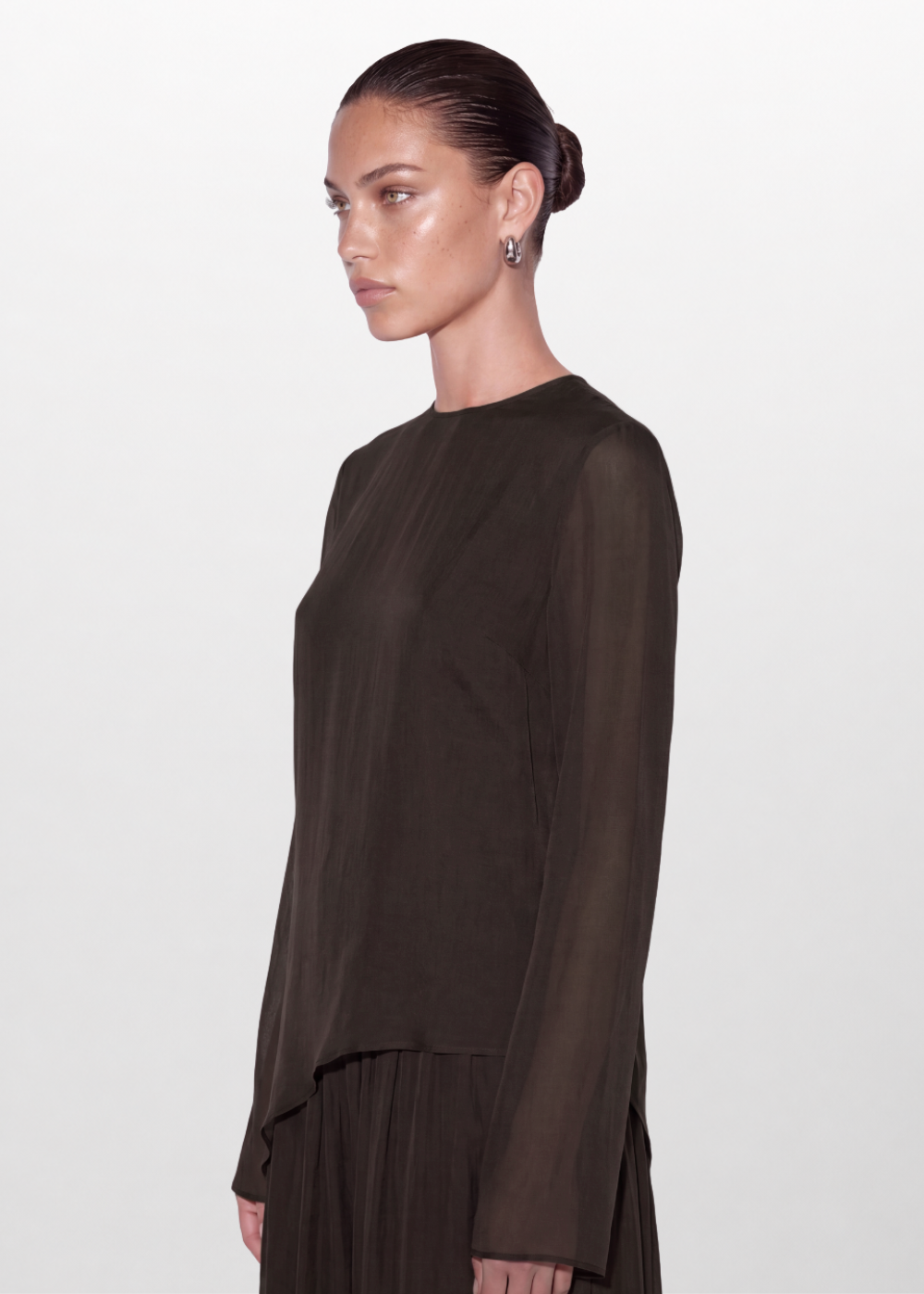 Asymmetric Silk Blouse