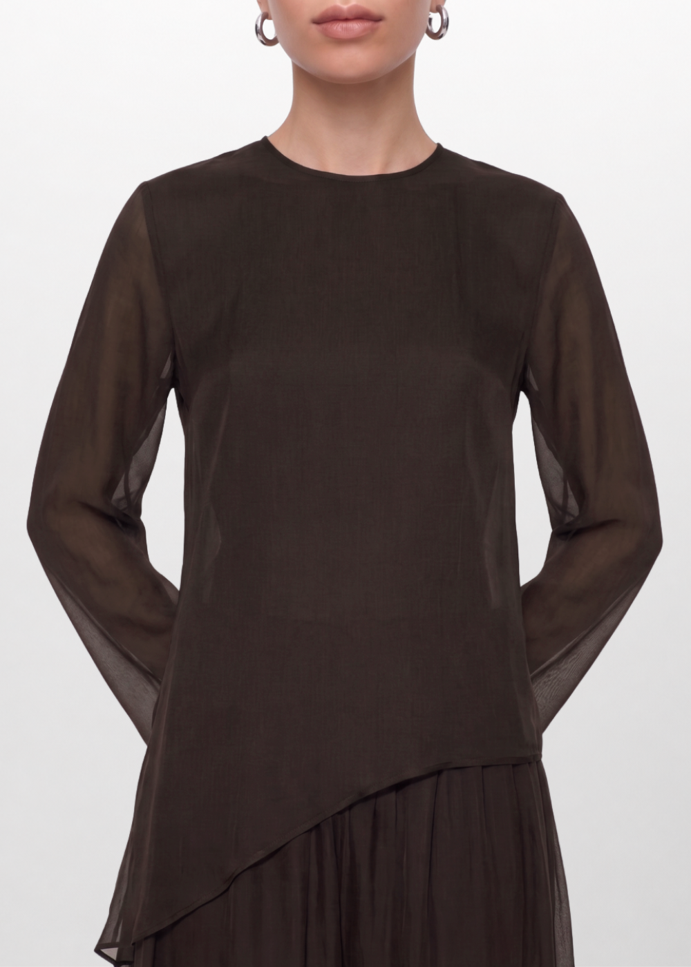 Asymmetric Silk Blouse
